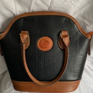 Dooney & Bourke Black and Tan Shoulder Bag